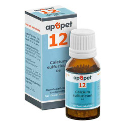Apopet Schüssler-salz Nummer 12  Calcium sulf.D 6 veterinär  (12 g) – PZN 11685774
