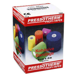 Pressotherm Kohäsive Bandage 8cmx4m blau (1 stk) – PZN 2002440