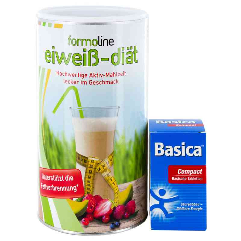 Paket Formoline Eiweiss-Diät Pulver (480 g) + Basica compact Tab (1 Pck) – PZN 8130253