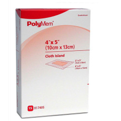 PolyMem Wund Pad m selbstkleb Fixiervlies 7405, 15 ST – PZN 45238