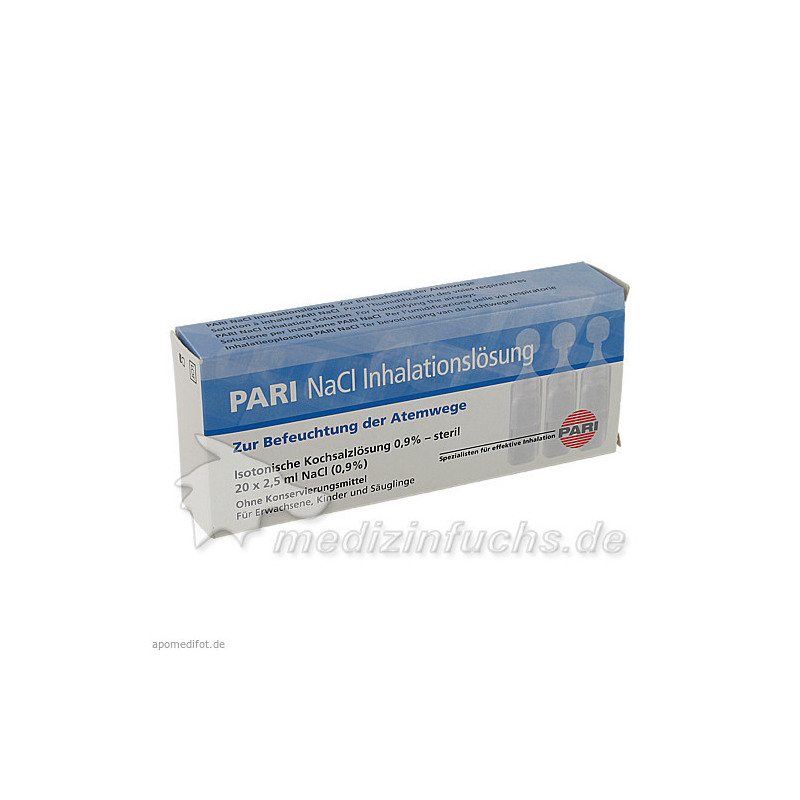PARI NaCl Inhalationslösung, 20X2.5 ML – PZN 3109789