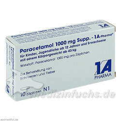 Paracetamol 1000mg Supp. - 1A-Pharma, 10 ST – PZN 4478201