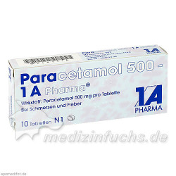 Paracetamol 500 - 1 A Pharma, 10 ST – PZN 2481570