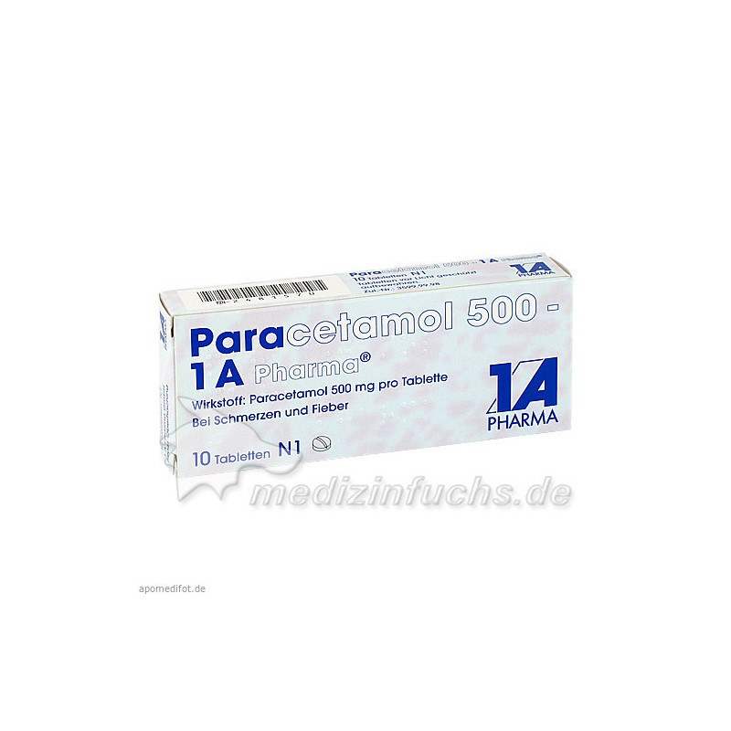 Paracetamol 500 - 1 A Pharma, 10 ST – PZN 2481570