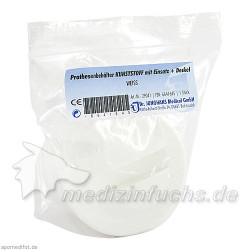 Prothesenbehälter weiß m. Deckel u. Einsatz, 1 ST – PZN 6641645