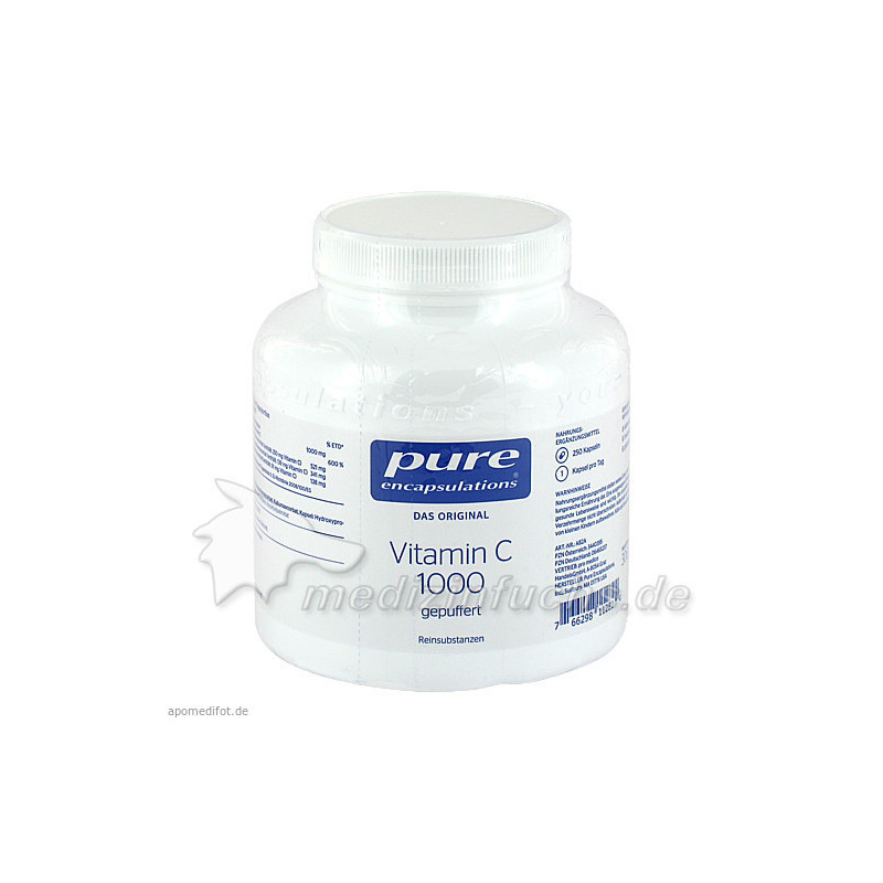 PURE ENCAPSULATIONS Vitamin C 1000 GEPUFFERT, 250 ST – PZN 6465237