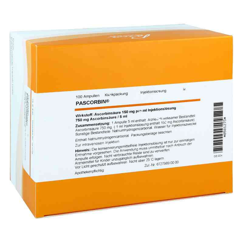 Pascorbin 750 mg Ascorbinsäure/5ml iniecto -lösung (100X5 ml) – PZN 581273