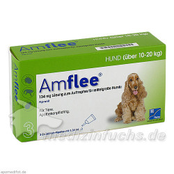 AMFLEE 134 mg Spot-on Lsg.f.mittelgr.Hunde 10-20kg, 3 ST – PZN 11099817