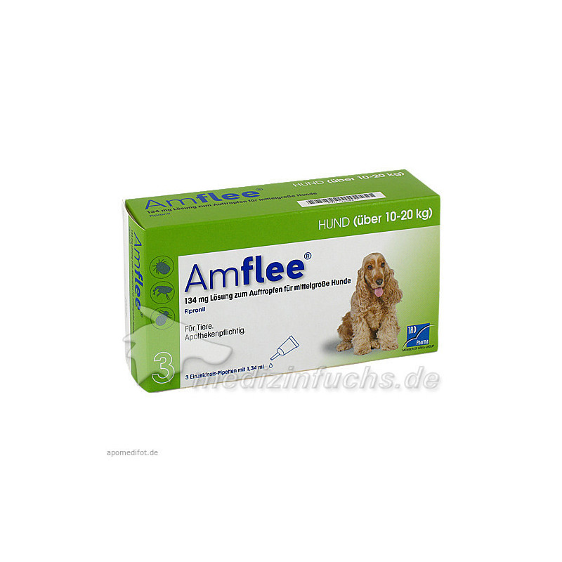 AMFLEE 134 mg Spot-on Lsg.f.mittelgr.Hunde 10-20kg, 3 ST – PZN 11099817