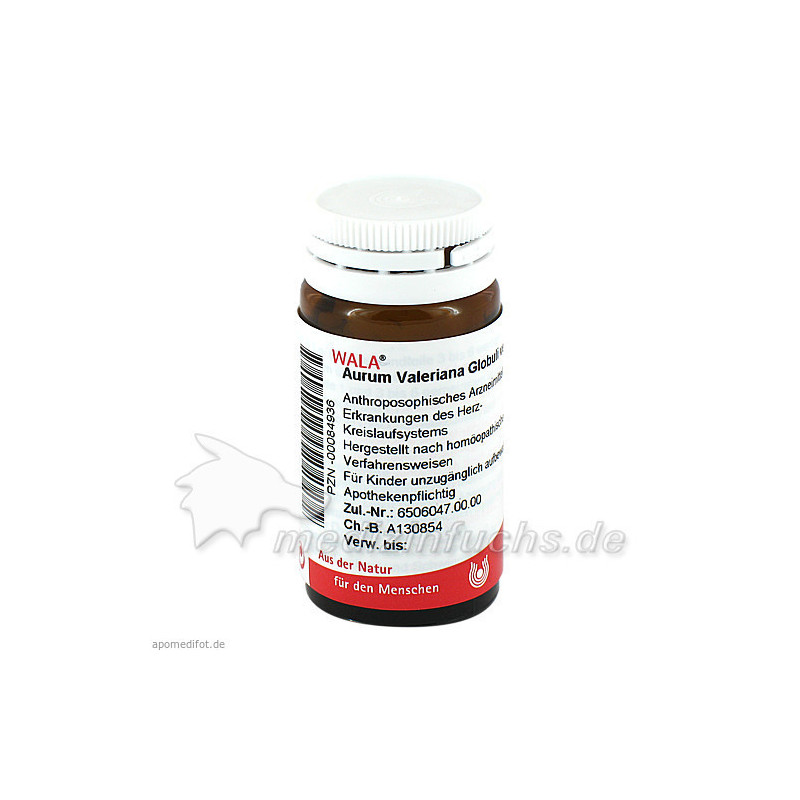 Aurum Valeriana Globuli velati, 20 G – PZN 84936