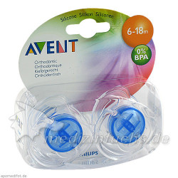 AVENT SCHNULLER DURCHSICHTIG 6-18M BPA-FREI, 2 ST – PZN 5505101
