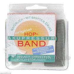 AKUPRESSUR BAND f Erw.hellgrau VON HOP, 2 ST – PZN 1098260