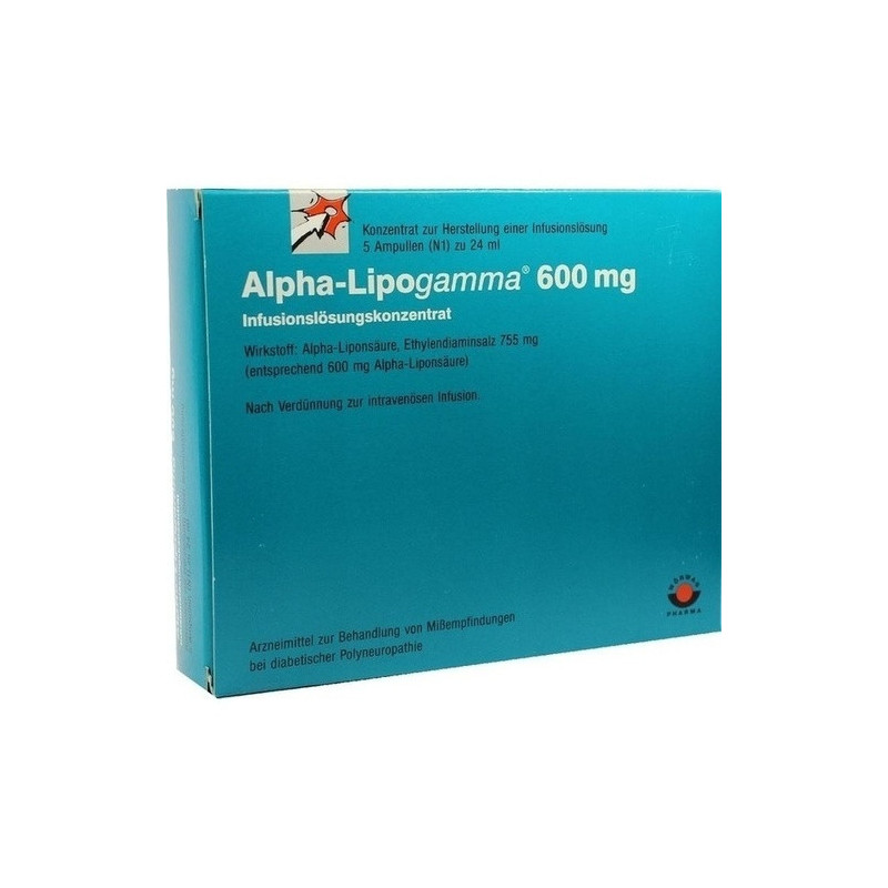 Alpha-Lipogamma 600 Infusionslösungskonzentrat, 5X24 ML – PZN 2757322
