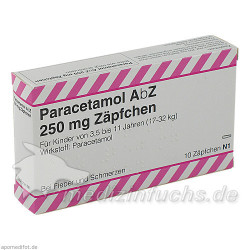 Paracetamol AbZ 250mg Zäpfchen, 10 ST – PZN 2058630