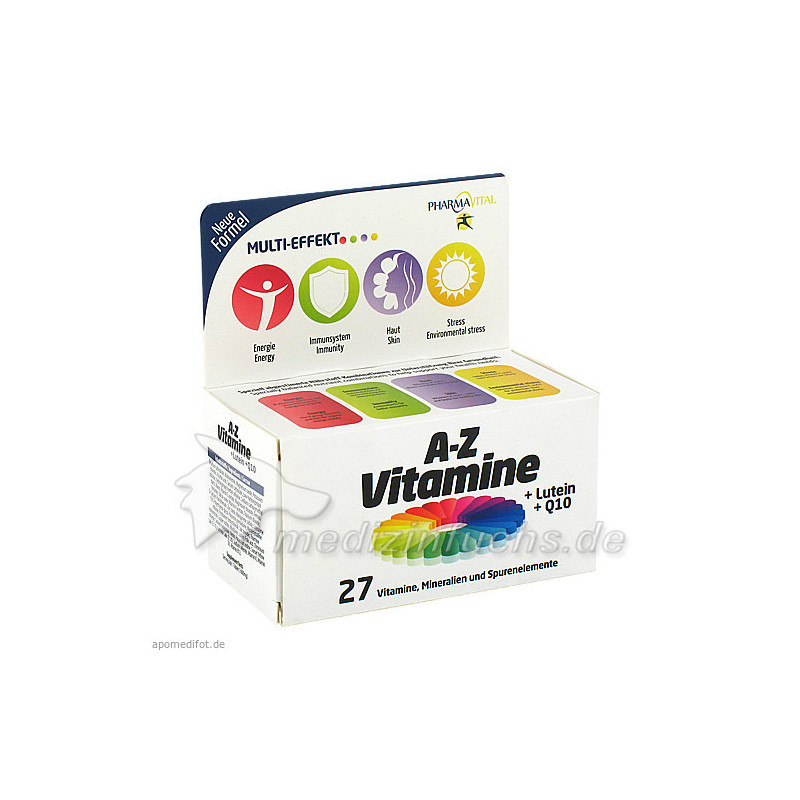 PharmaVital A-Z Vitamine + Lutein + Q10 Tabletten, 60 ST – PZN 9444371