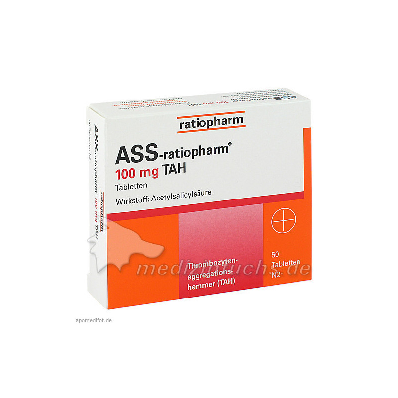 Ass-ratiopharm 100mg TAH, 50 ST – PZN 1343676