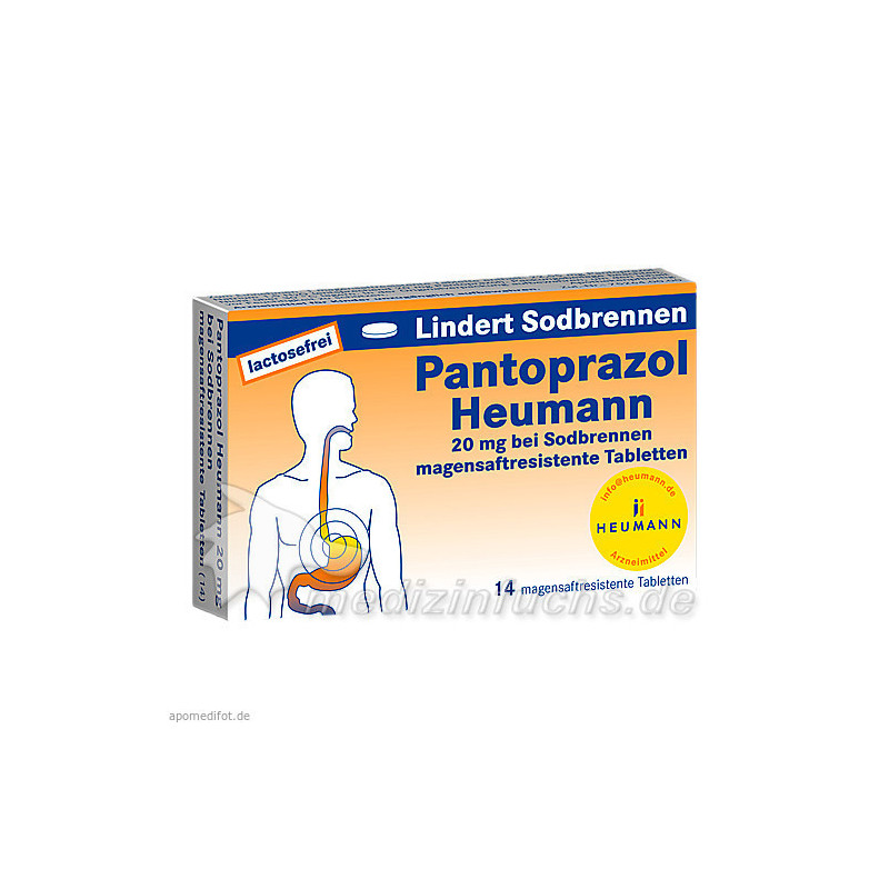 Pantoprazol Heumann 20mg bei Sodbrennen msr. Tabl., 14 ST – PZN 6429141