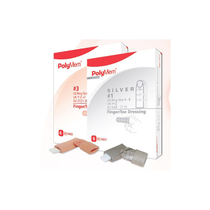 PolyMem Finger Silber Gr.1, 6 ST – PZN 9221990