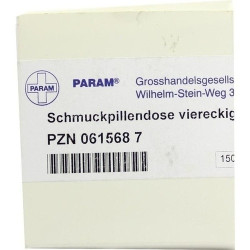 Pillendose Schmuck versilbert viereckig, 1 ST – PZN 615687