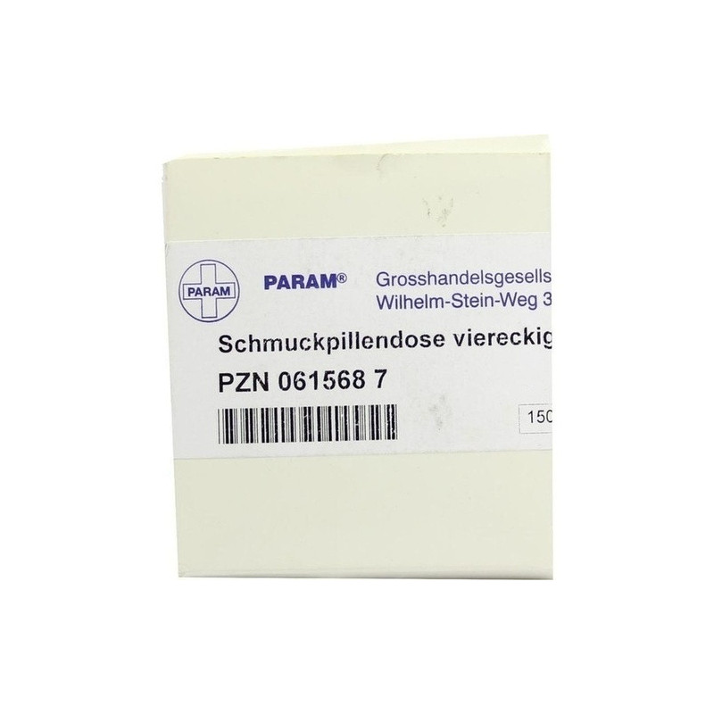 Pillendose Schmuck versilbert viereckig, 1 ST – PZN 615687