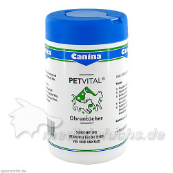 PETVITAL Feuchttücher für Ohren, 120 ST – PZN 969675