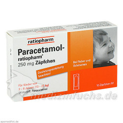 Paracetamol-ratiopharm 250mg Zäpfchen, 10 ST – PZN 3953597