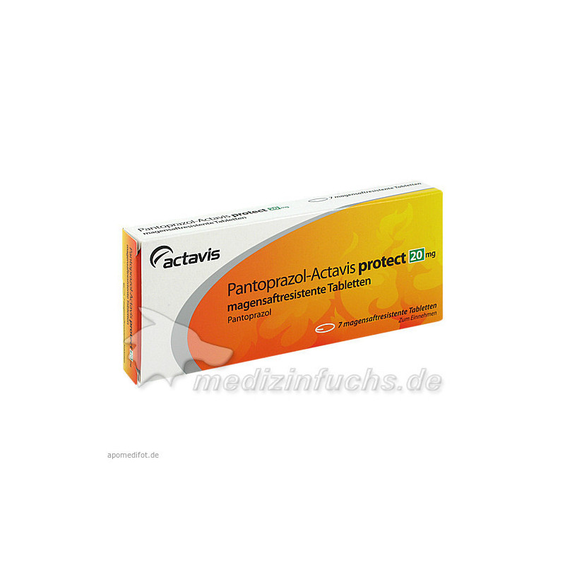 PANTOPRAZOL Actavis protect 20 mg magensaftr.Tabl., 7 ST – PZN 6456020