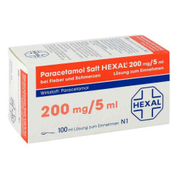 Paracetamol Saft HEXAL 200mg/5ml bei Fieber und Schmerzen (100 ml) – PZN 7500438