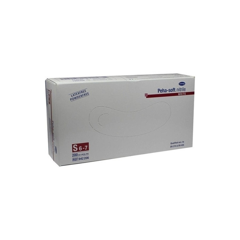 Peha-soft nitrile white Unters.handsch. S unst.pfr, 200 ST – PZN 9213720