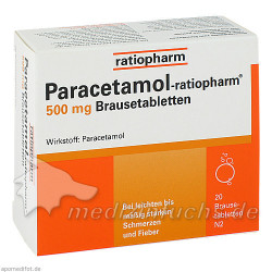Paracetamol-ratiopharm 500mg Brausetabletten, 20 ST – PZN 8704083