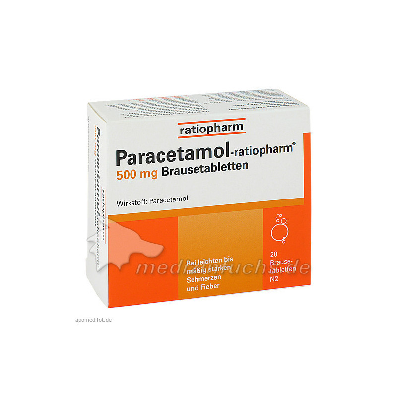 Paracetamol-ratiopharm 500mg Brausetabletten, 20 ST – PZN 8704083
