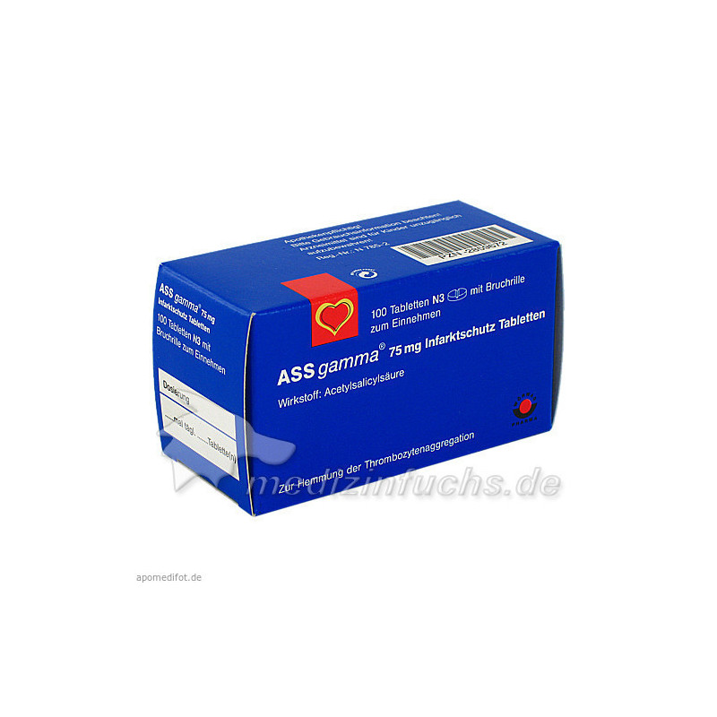 ASS-gamma 75mg Tabletten, 100 ST – PZN 2859672