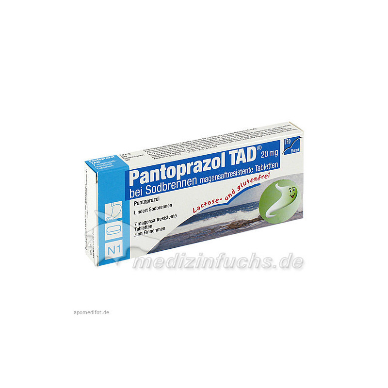 Pantoprazol TAD 20mg bei Sodbrennen, 7 ST – PZN 5522677