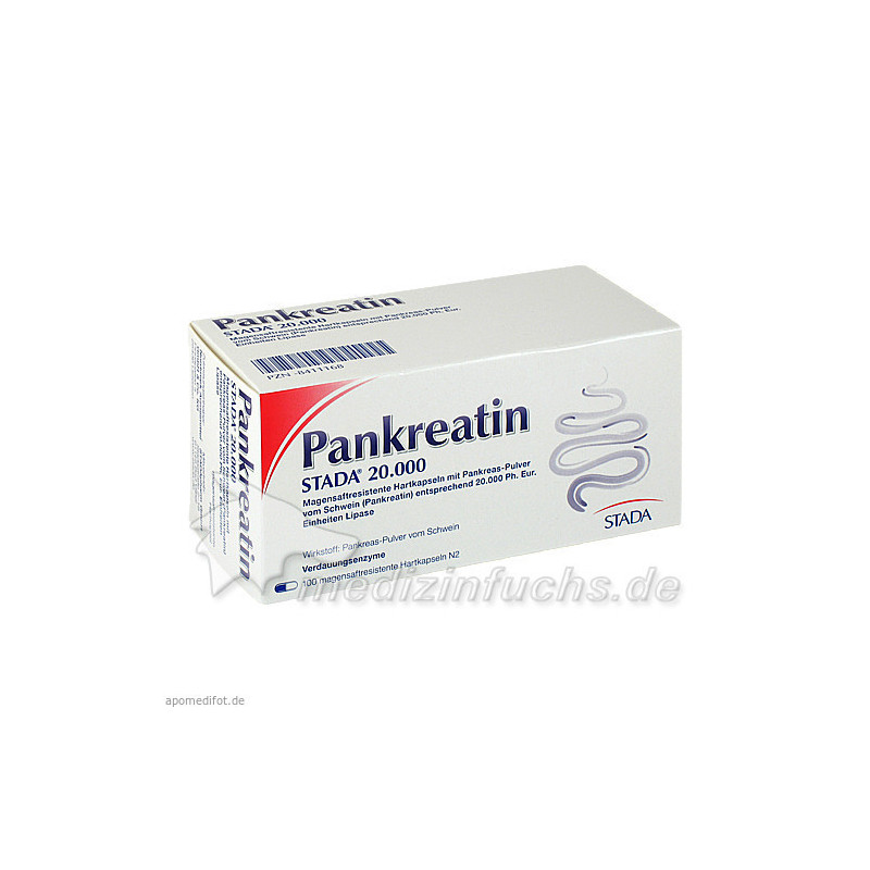 PANKREATIN STADA 20.000 magensaftres.Hartkapseln, 100 ST – PZN 8411168