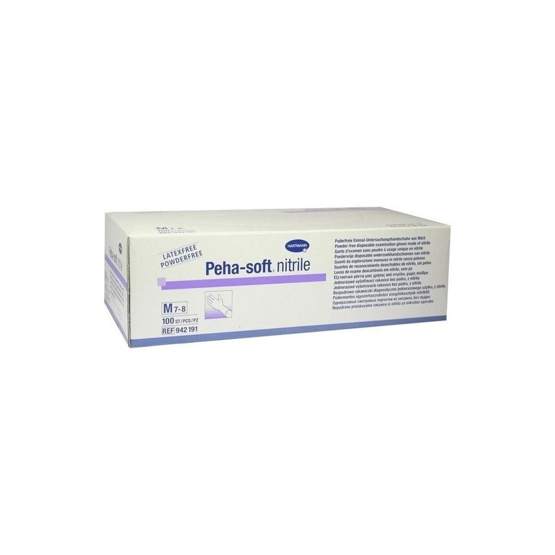 Peha-soft nitrile Untersuch.handsch. M unst.pudfr., 100 ST – PZN 3538065