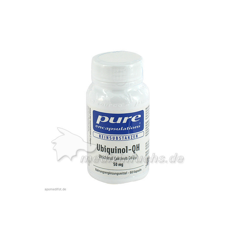 PURE ENCAPSULATIONS UBIQUINOL-QH 50MG, 60 ST – PZN 502463