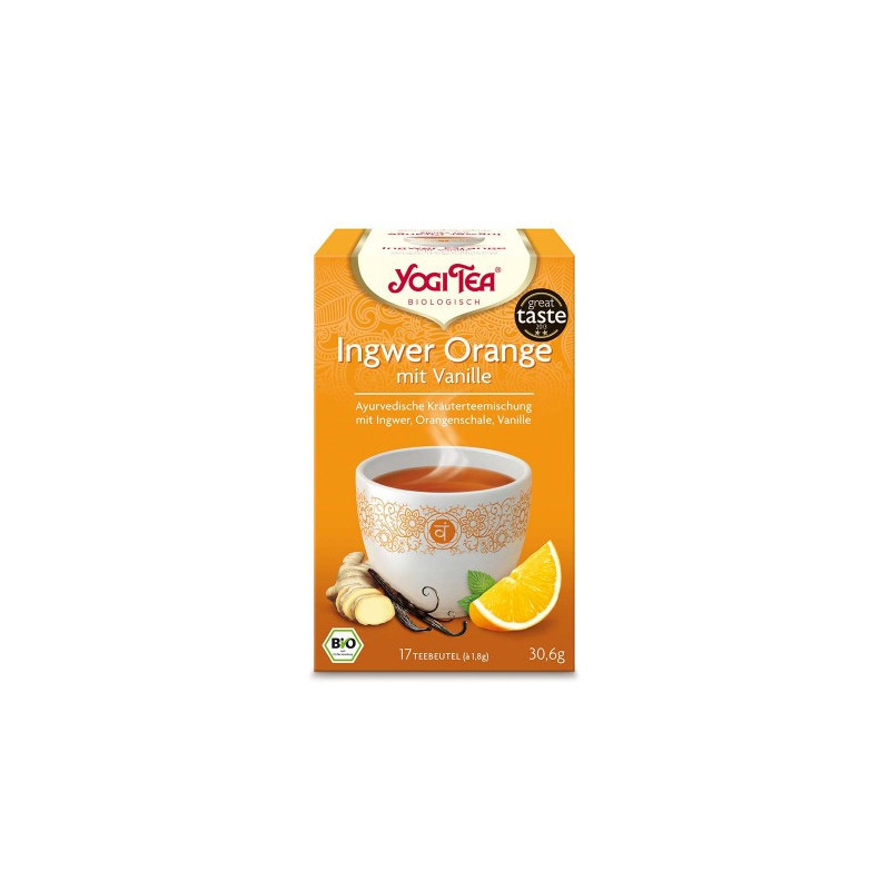 YOGI TEA Ingwer Orange+Vanille Bio Filterbeutel, 17X1.8 G – PZN 9688044