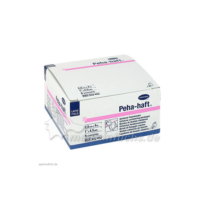 Peha-haft Latexfrei Fixierbinde 2.5cmx4m, 8 ST – PZN 3544893