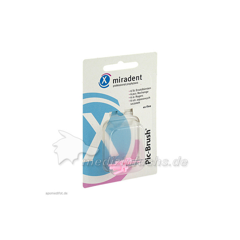 Pic-Brush Ersatzbürsten xx-fein pink, 6 ST – PZN 2172366