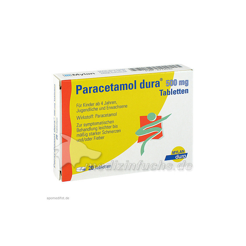 Paracetamol dura 500mg Tabletten, 20 ST – PZN 6714539