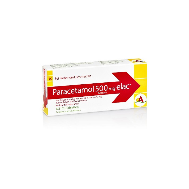 Paracetamol 500 mg elac, 20 ST – PZN 11038187