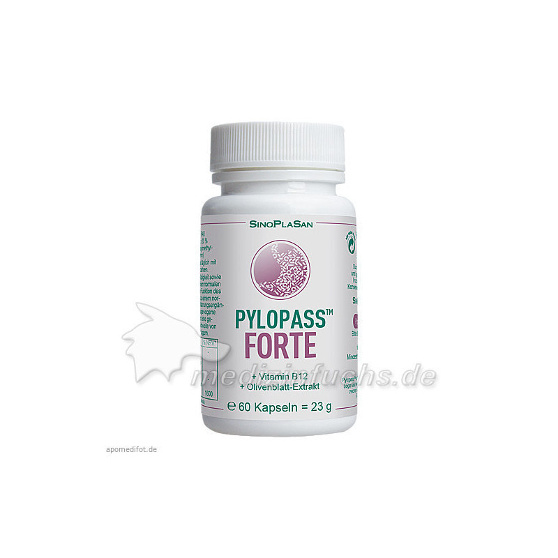 Pylopass FORTE 200 mg +Vit B12 +Olivenblattextrakt, 60 ST – PZN 13426924