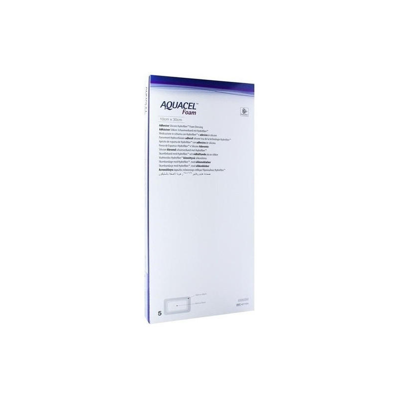 AQUACEL Foam adhäsiv 10x30cm, 5 ST – PZN 10818279