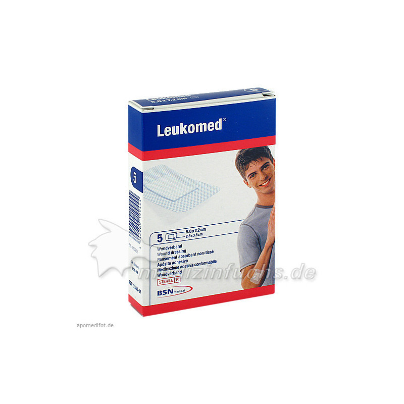 LEUKOMED STERILE PFLASTER 7.2x5 cm, 5 ST – PZN 1050922
