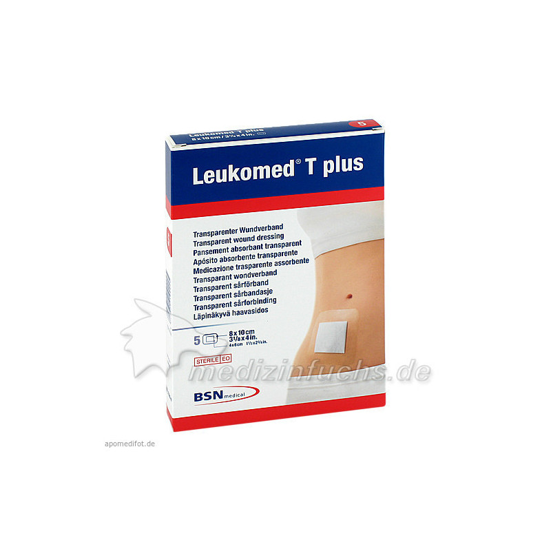 LEUKOMED TRANSP. PLUS STERILE PFL. 8x10 cm, 5 ST – PZN 1051206