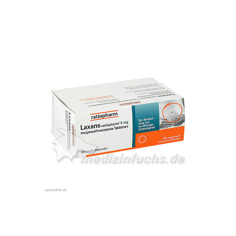 Laxans-ratiopharm 5mg magesaftresistente Tabletten, 100 ST – PZN 2570919
