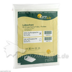 Lätzchen für Erw. Folie/Frottee weiß m. Klettband, 1 ST – PZN 3097603