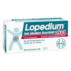 Lopedium akut bei akutem Durchfall (10 stk) – PZN 1939446