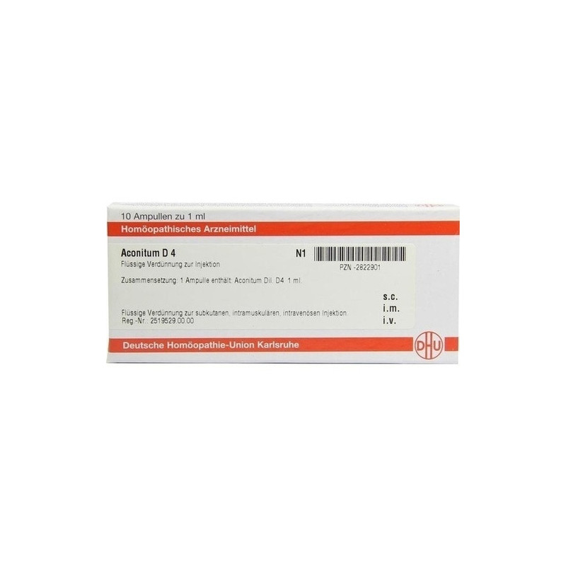 ACONITUM D 4 Ampullen, 10X1 ML – PZN 2822901