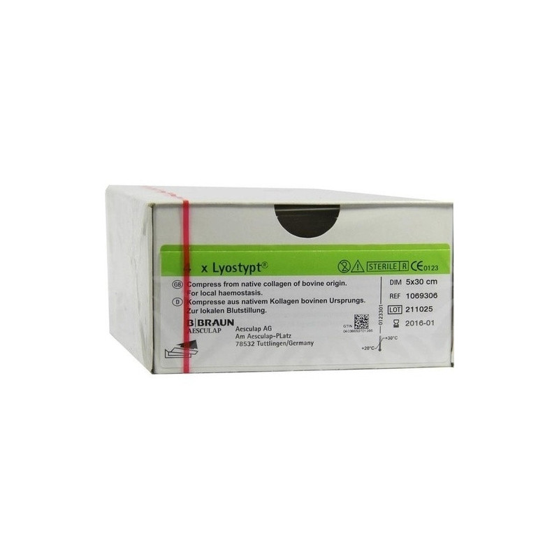 Lyostypt 5x30cm Kollagen Haemostyptikum Vlies, 4 ST – PZN 811974